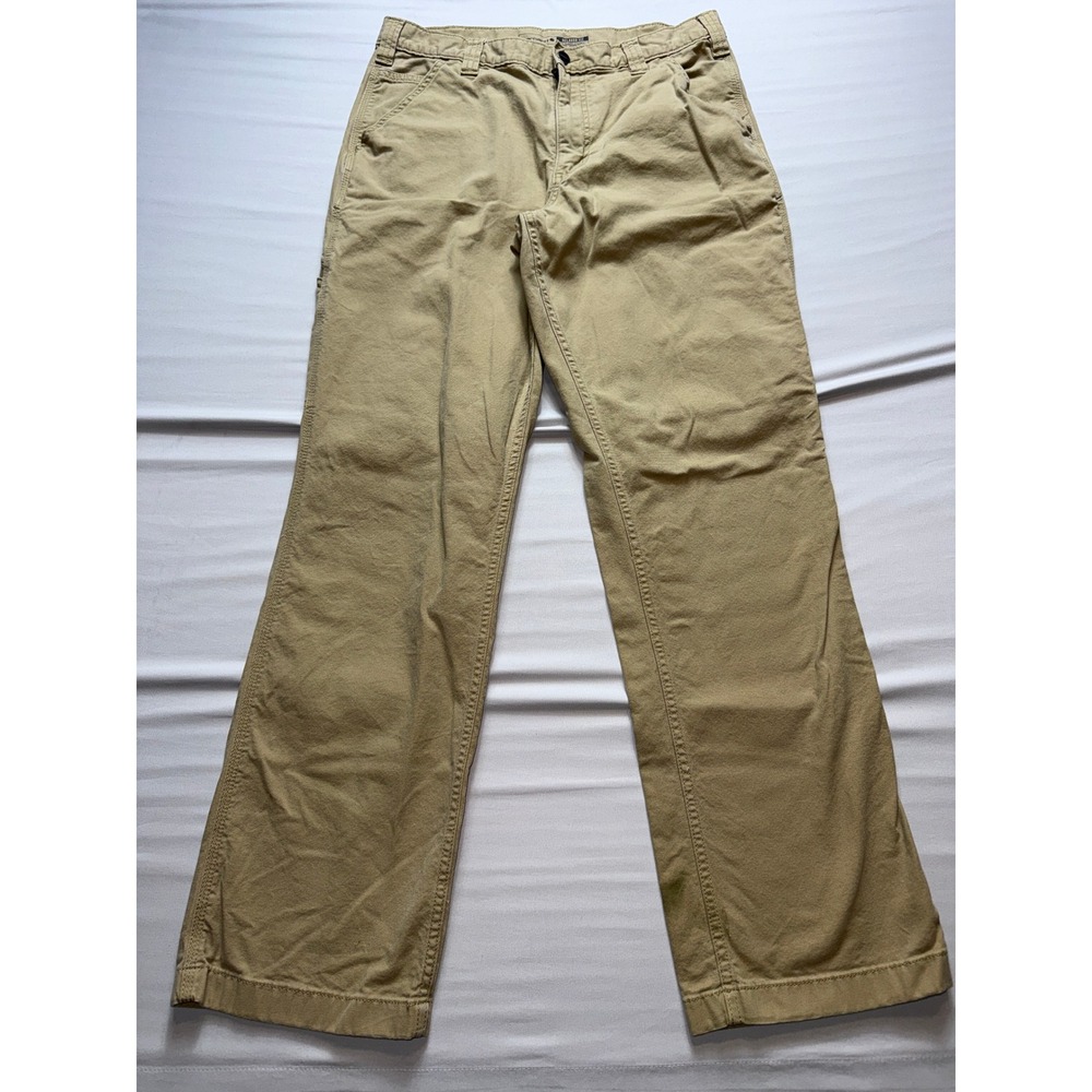 Carhartt Mens Relaxed Fit Canvas Work Pants Khaki Tan BN2291-M‎ 34x34